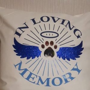 In Loving Memory Pet Cushion — photo insert design