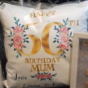 Personalised 50th Birthday Cushion