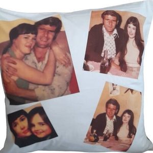 Photo Memory Cushion — couple photo collage