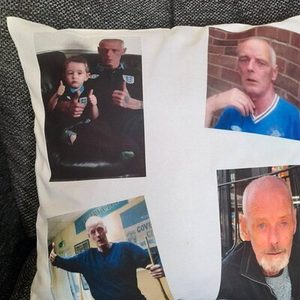 Photo Memory Cushion — family photo collage