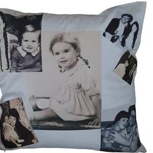 Photo Memory Cushion — vintage family photo collage