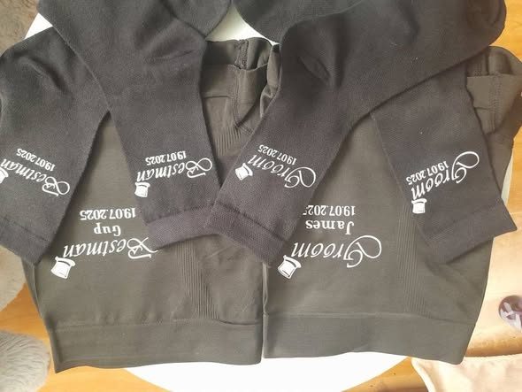 Personalised groom and best man socks and boxers set